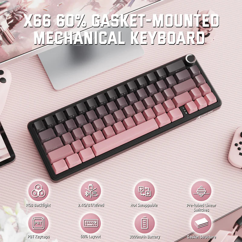 ATTACK SHARK X66 Wireless Mechanical Keyboard