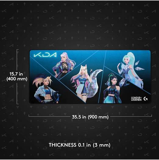 Logitech G840 XL League of Legends KDA Gaming Mouse Pad, 900x400mm