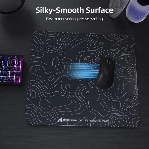 ATTACK SHARK CM05 Glass Gaming Mouse Pad black