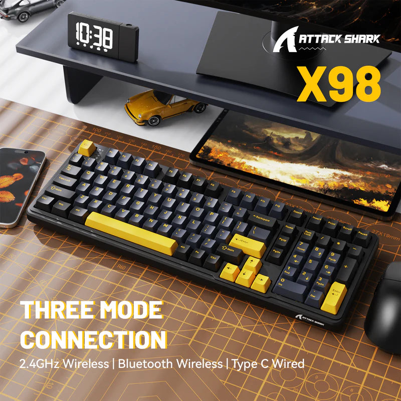 ATTACK SHARK X98 Full-size Wireless Mechanical Keyboard