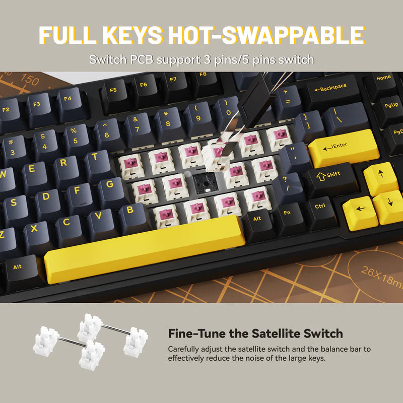 ATTACK SHARK X98 Full-size Wireless Mechanical Keyboard