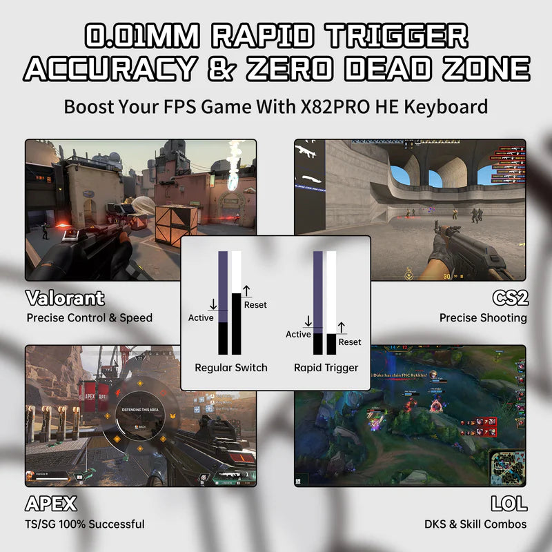 ATTACK SHARK X82 PRO HE (Wireless/Rapid Trigger)