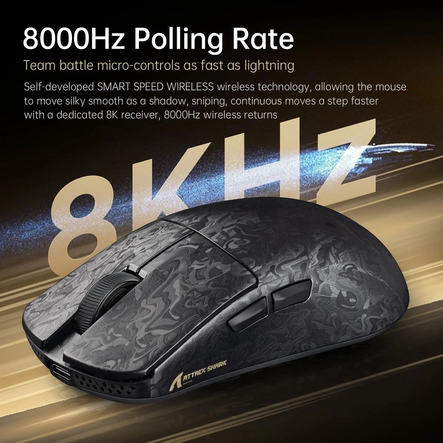 R11 ULTRA 8K Wireless Mouse | 49g Carbon Fiber Shell