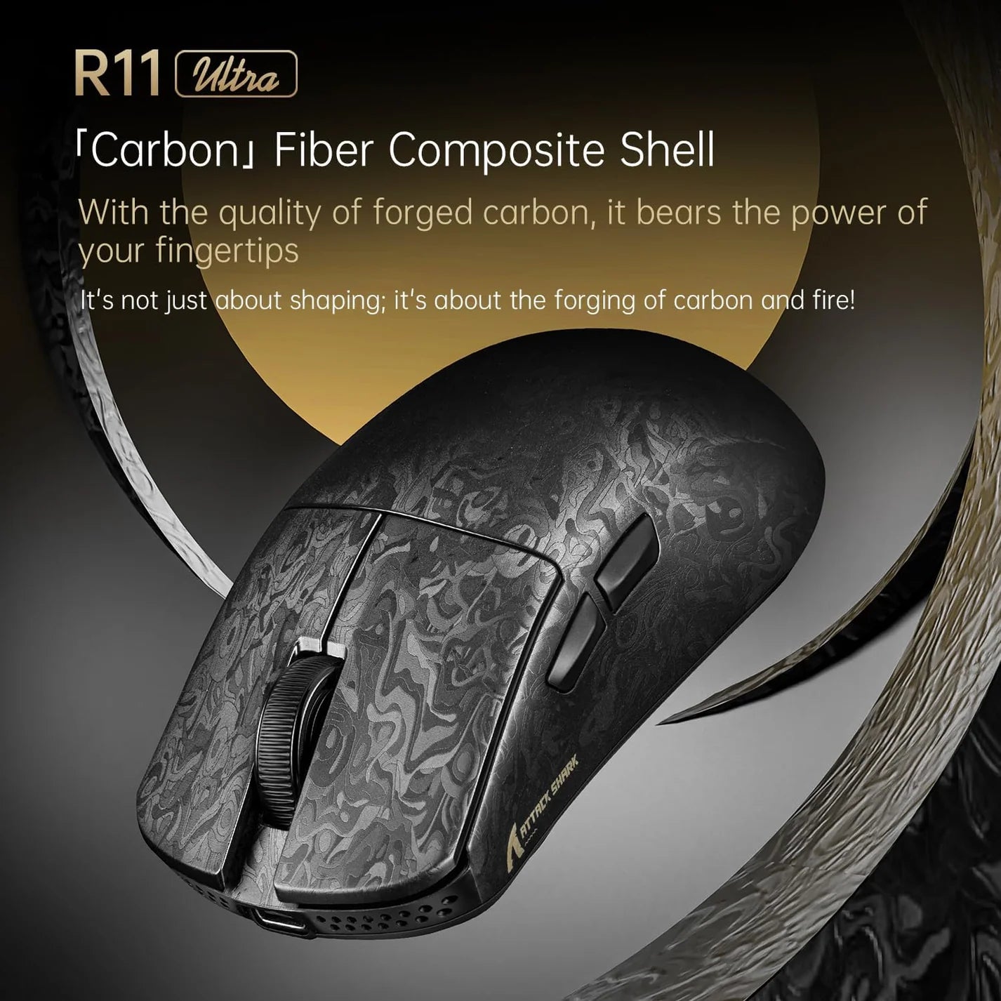 R11 ULTRA 8K Wireless Mouse | 49g Carbon Fiber Shell