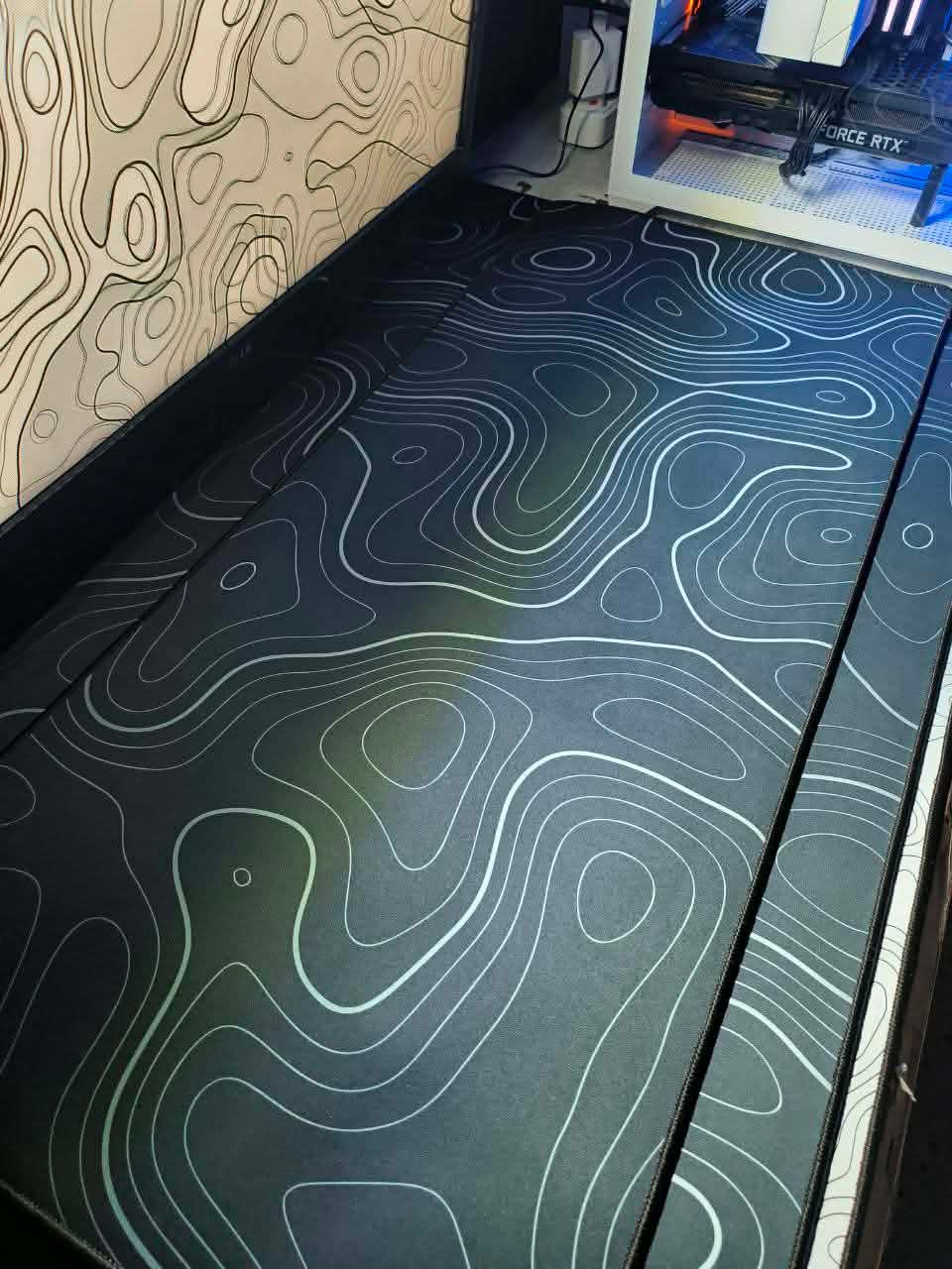 Black Topographic Mouse Pad 90*40