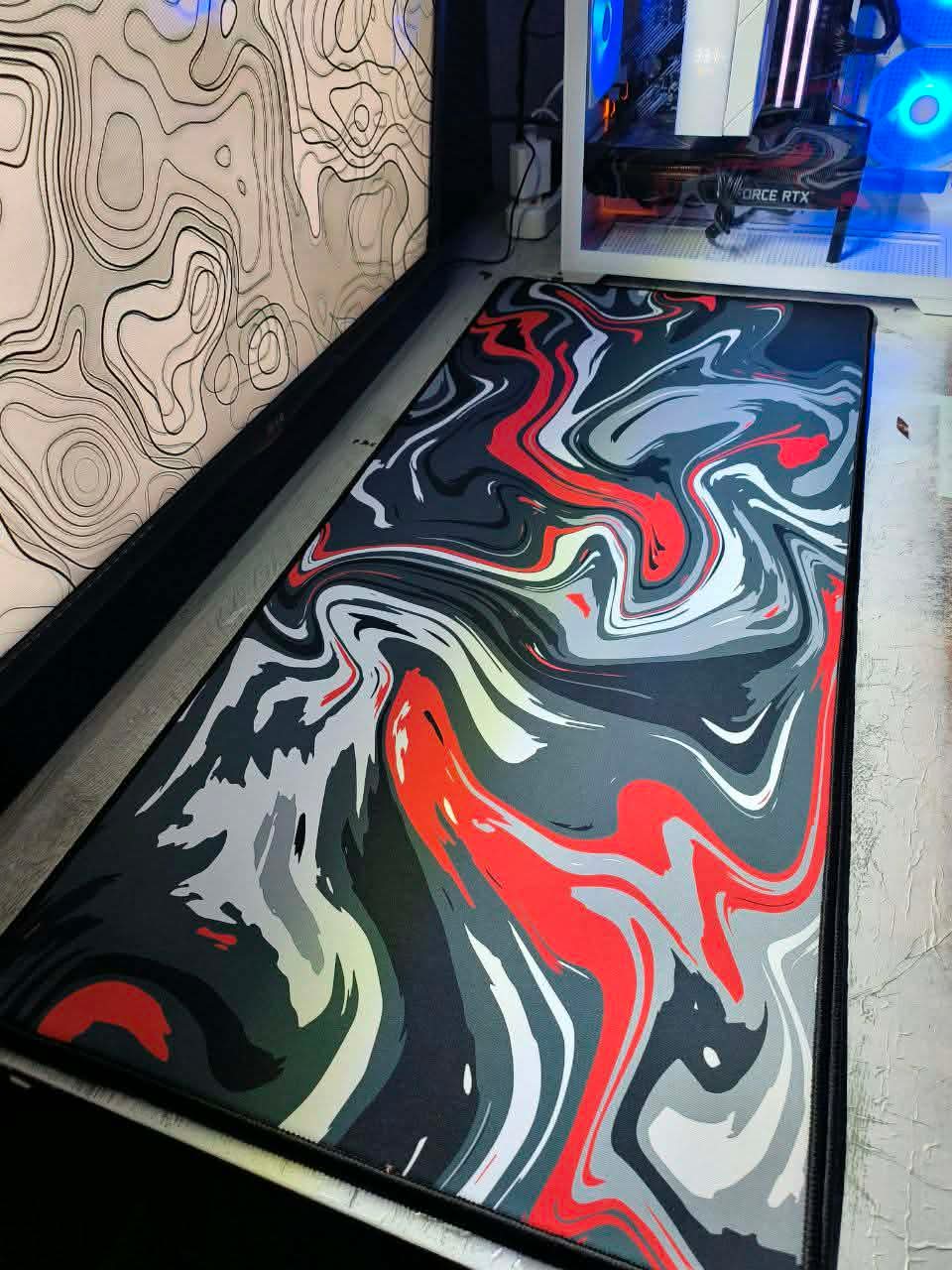 Red Topographic Mouse Pad 90*40