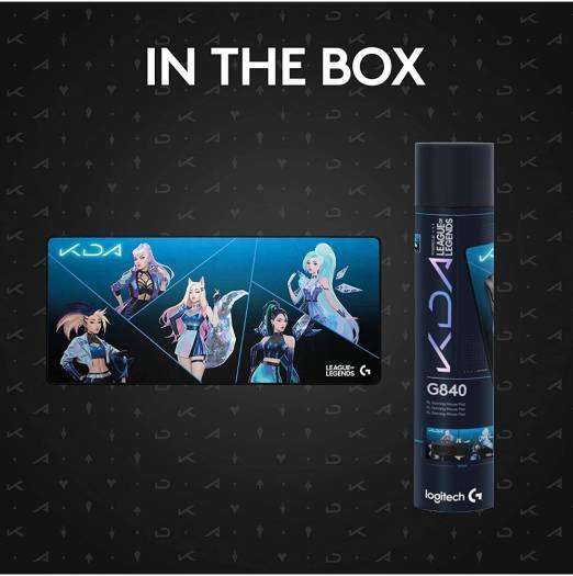 Logitech G840 XL League of Legends KDA Gaming Mouse Pad, 900x400mm