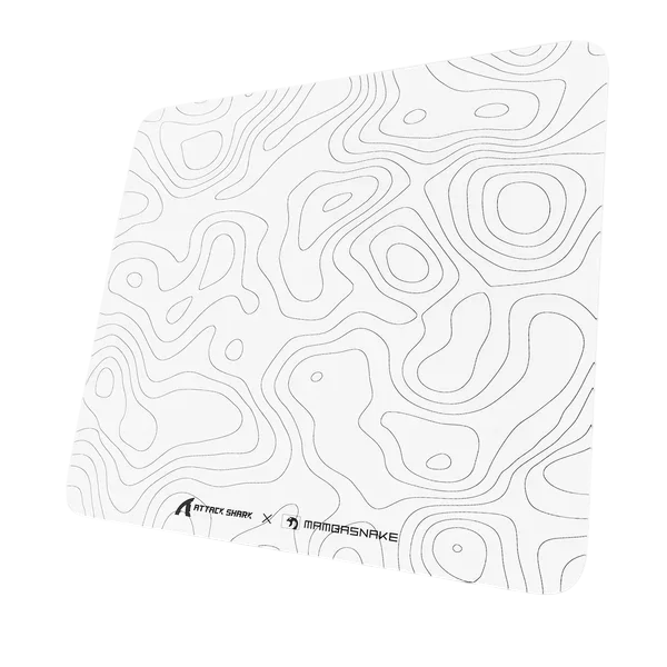 ATTACK SHARK CM05 Glass Gaming Mouse Pad white